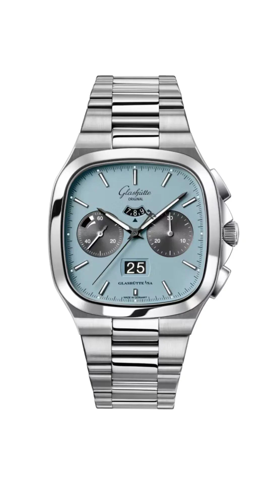 GLASHUTTE ORIGINAL SEVENTIES CHRONOGRAPH PANORAMA DATE OCEAN BREAZE