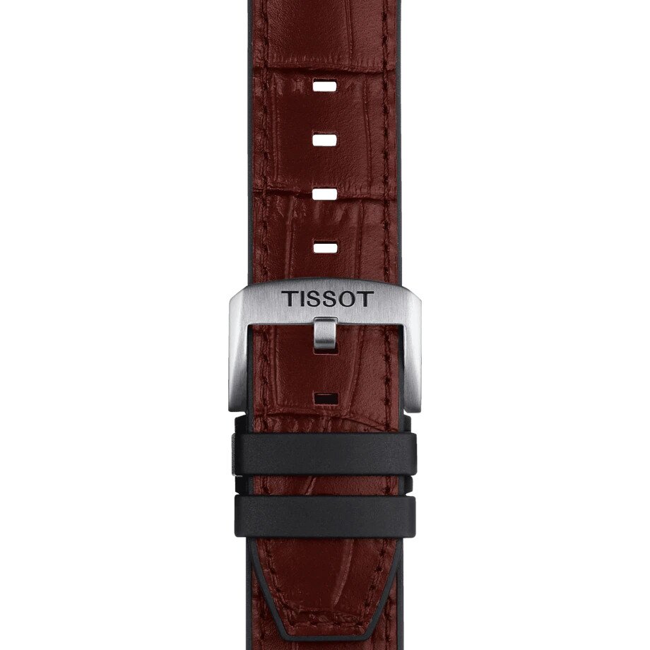 TISSOT CINTURINO IN CUOIO E GOMMA - ANSA 22 MM
